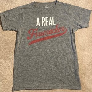 M- Real Firecracker J Crew Tee